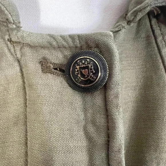 Free People Green Not Your Brothers Military Jacket Cargo Size S - Picture 4 of 8